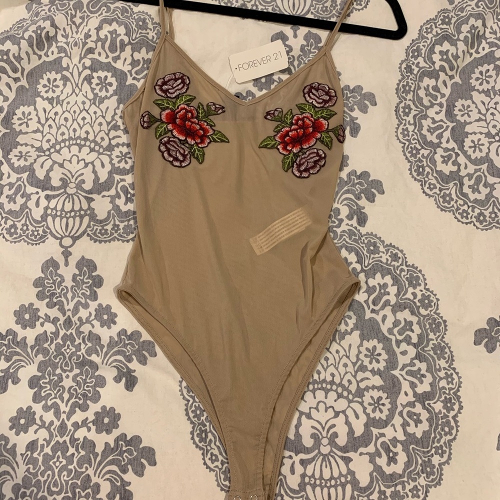 NWT Forever 21 sheer bodysuit